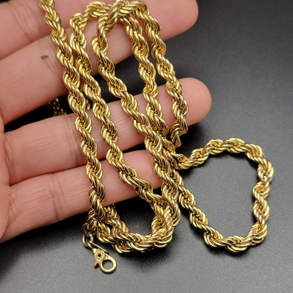 Monet Jewelry - Vintage Monet Gold-Tone Rope Chain Necklace